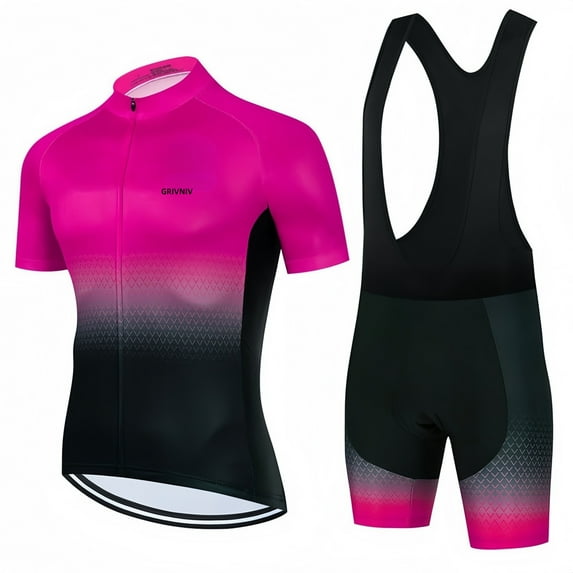 Men's Cycling Clothing Quick-dry Breathable Mountain Bike Cycling Jersey with Cycling Bib Shorts Set