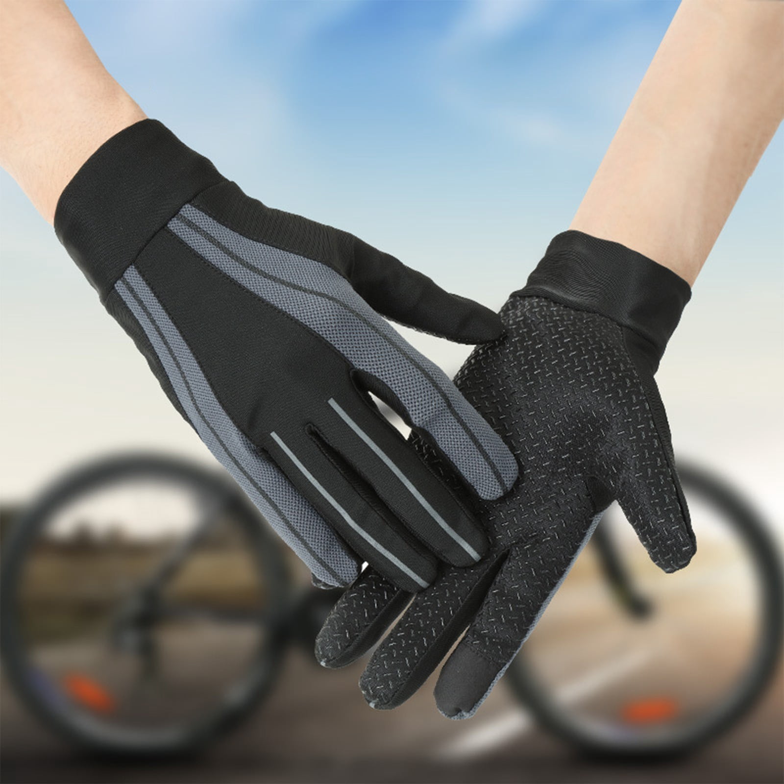 I Kua Fly Cycling Gloves Full Finger Mountain Bike Gloves Gel Padded Touchscreen Mtb Gloves For Men Women