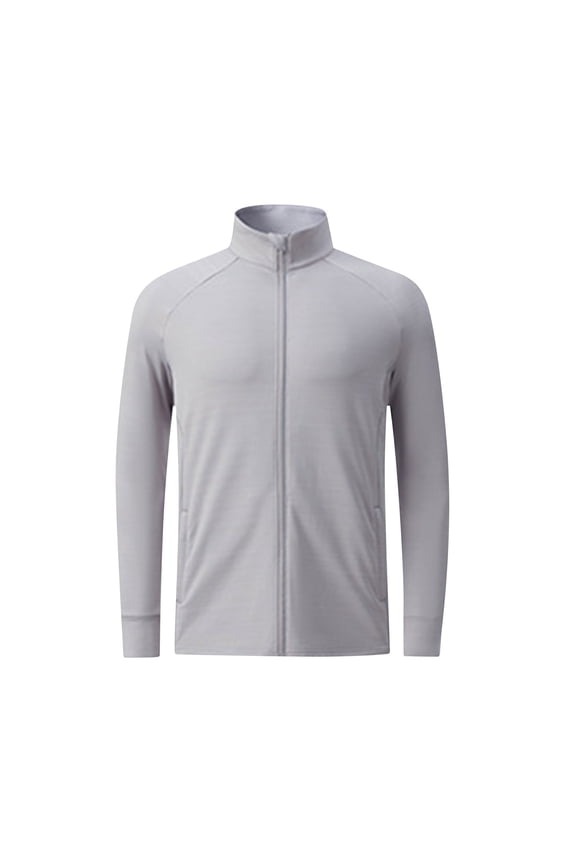 Men's Cycling Jersey Long Sleeve Bike Top with Thumb Hole Breathable Quick Dry Sports Shirt Full Zip Up Sweatshirt Stretch Workout Tops for Cycling Running