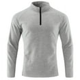 thumbnail image 1 of Men's Cycling Jersey Quick Drying Long Sleeved Training Shirt T-shirt Stand Up Neck Quarter Zipper Pullover, 1 of 6