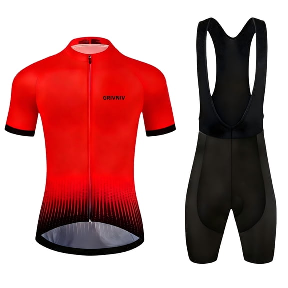 Men's Cycling Jersey Set Short Sleeve Quick Dry Breathable Biking Shirt with 3D Padded Shorts for MTB Road Bike