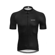 Mens Cycling Jersey Short Sleeve Full Zip Mountain Road Bike Riding Tops Bicycle Clothing
