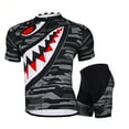 thumbnail image 1 of Men’s Cycling Jersey Short Sleeve Set Reflective Bicycling Shirts with Pockets Bike Biking Shorts 4D Padded Gray L, 1 of 7
