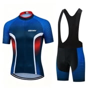 Men's Cycling Jersey Suit Road Bicycle Clothing Cycling Shirt with Bib Pants