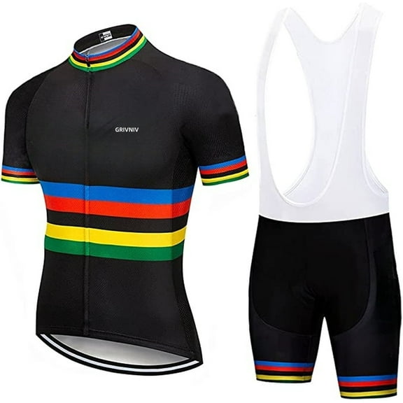 Men's Cycling Jersey Suit Road Bicycle Clothing Cycling Shirt with Bib Pants