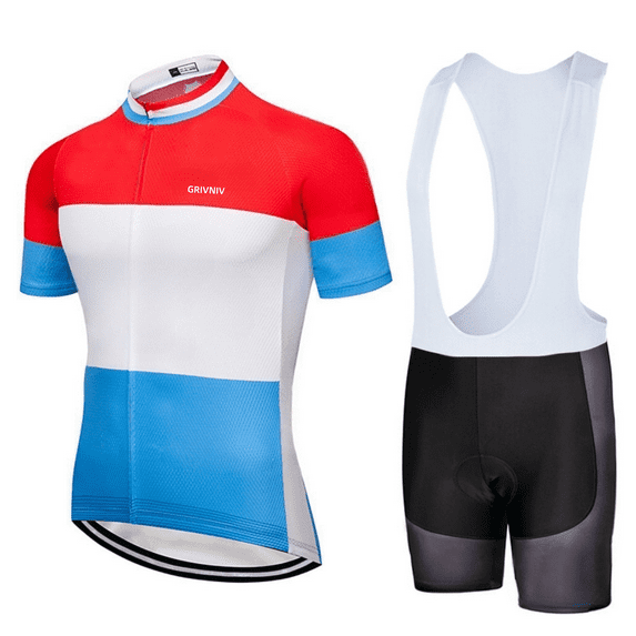 Men's Cycling Jersey Set Road Bicycle Clothing Cycling Shirt with Bib Pants