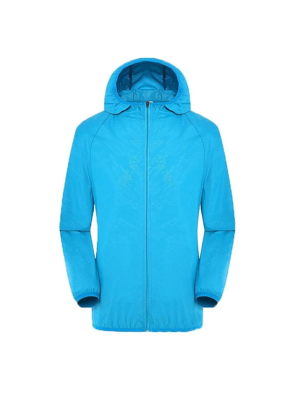 Men's Cycling Rain Jackets Waterproof Running Bike Windbreaker Lightweight Packable Hooded Jacket