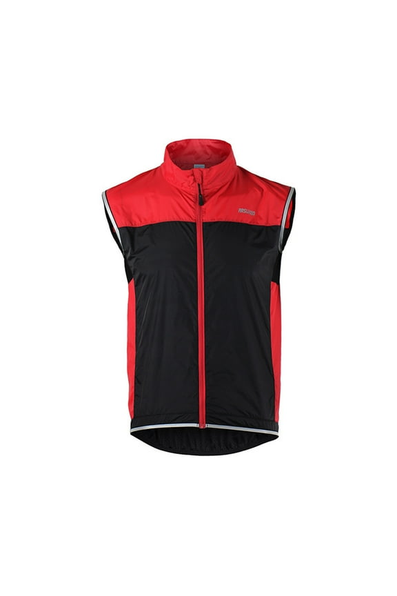 Men's Cycling Running Jacket Bike Windbreaker Vest Reflective Lightweight Windproof Coat