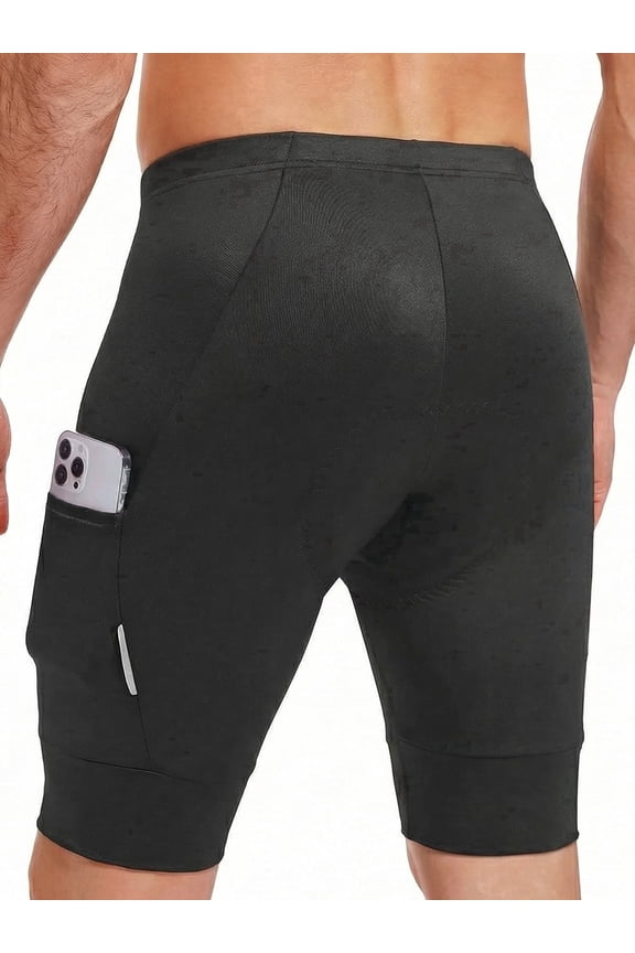 Men’s 4D Padded Cycling Shorts with 2 Side Pockets for Road Riding & MTB