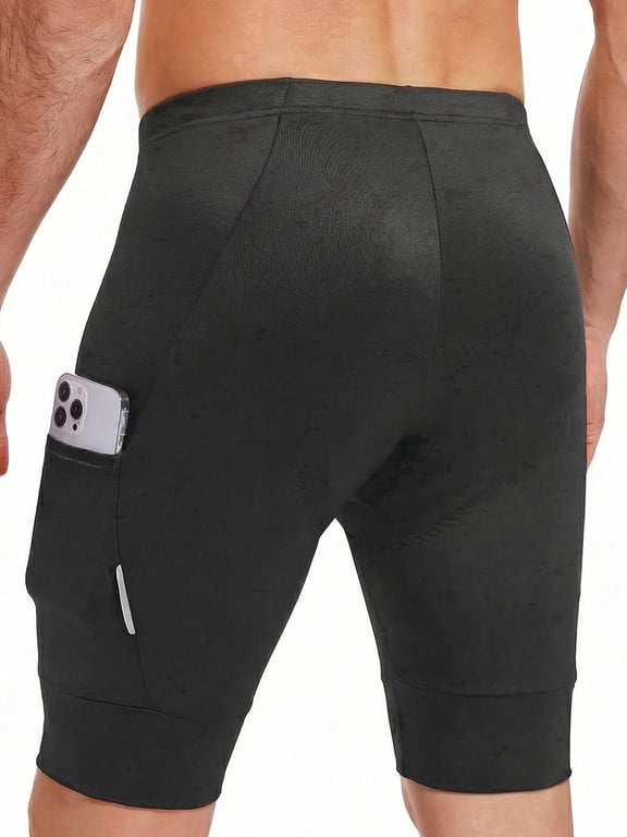 Men’s 4D Padded Cycling Shorts with 2 Side Pockets for Road Riding & MTB
