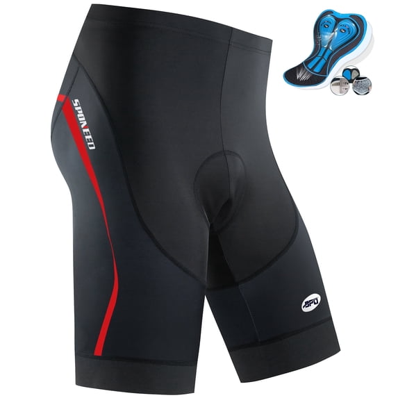 Men's Cycling Shorts Padded Biking Shorts Road Riding Pants Mountain Bike Tights for Men Red M