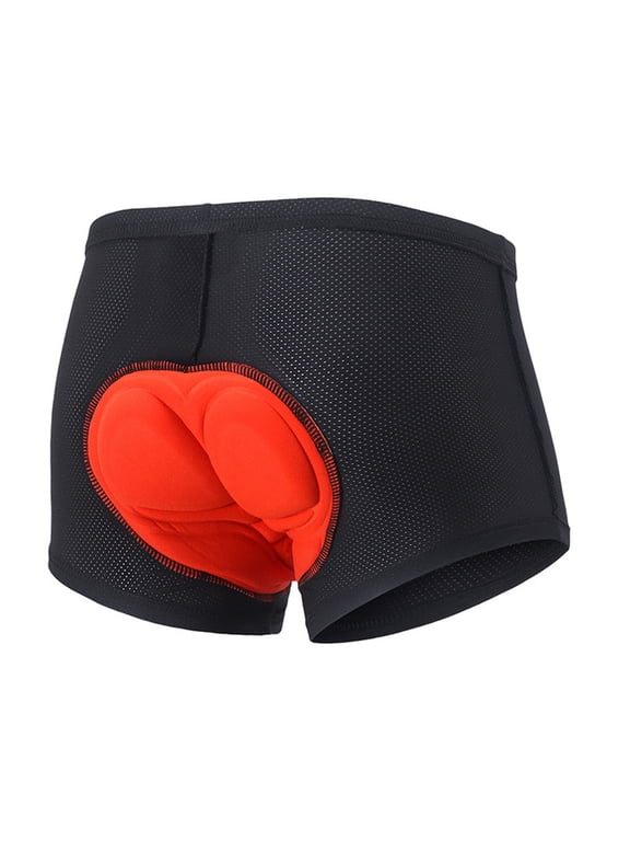 Men's Cycling Underwear, Breathable Stretch Padded Bike Shorts with Silicone Seat Padding, Quick Dry Polyester Blend Base Layer for Road Cycling and Fitness