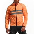 thumbnail image 1 of Men's Cycling Windbreaker Jacket with Reflective Strips and Breathable Mesh, 1 of 4