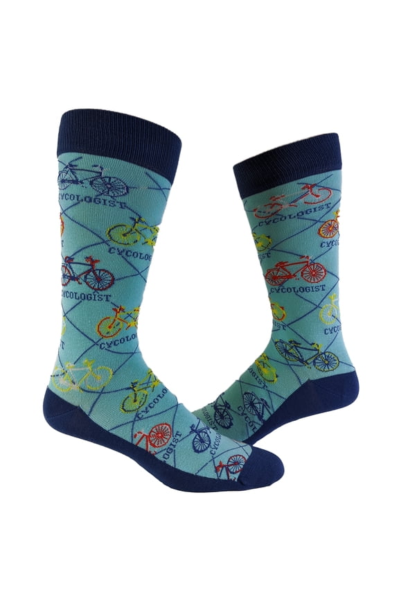 Men's Cycologist Socks Funny Psychology Biking Cyclist Graphic Sarcasm Footwear