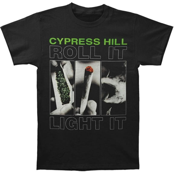 Men's Cypress Hill Roll It, Light It T-shirt XX-Large Black