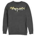 thumbnail image 1 of Men's Batman Logo Messy Text Sweatshirt Charcoal Heather Medium, 1 of 3
