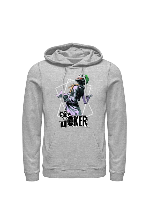 Men's Batman Joker Maniacal Card Pull Over Hoodie