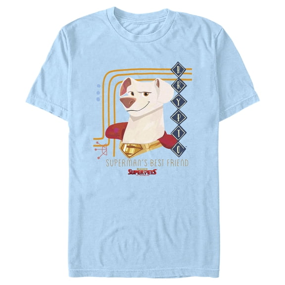 Men's DC League of Super-Pets Superman's Best Friend Krypto  Graphic Tee Light Blue X Large