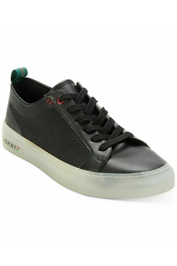 Men's DKNY Aaron Lace Up Tennis Style Sneakers Black MSRP $139 B4HP (US 12)