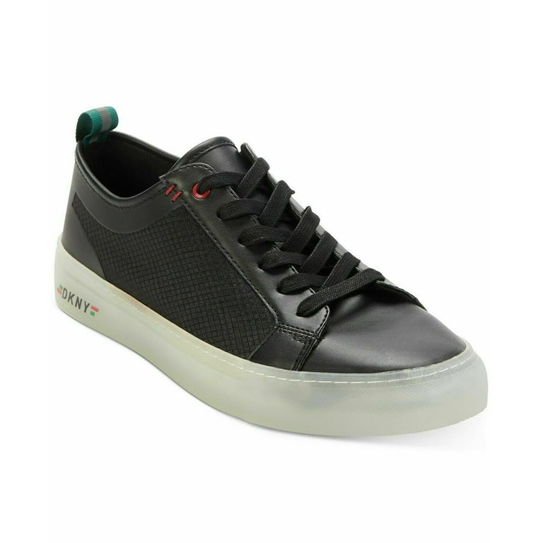 Men's DKNY Aaron Lace Up Tennis Style Sneakers Black MSRP $139 B4HP (US  7.5) 