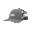 thumbnail image 1 of Men's Dad Father's Day Custom Embroidered Mesh Back Trucker Hat, Heather Grey/American Flag, 1 of 4