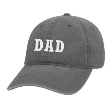 Men's Dad Father's Day Custom Embroidered Twill Buckle Back Adjustable Hat, Grey
