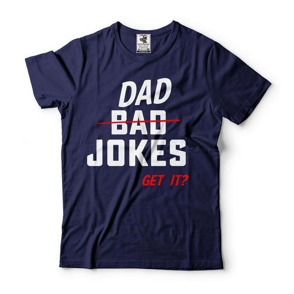 Men's Dad Jokes Shirt Humorous Dad Shirt Funny Father Birthday Gift Tee Father's Day Funny Shirts (3X-Large Navy Blue)