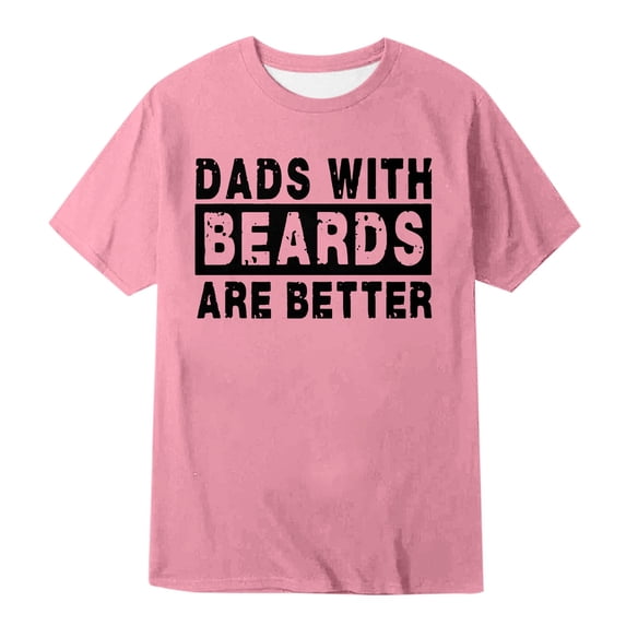 Men's ""Dad With A Beard Is Better"" Casual Printed T Shirt Polyester & Spandex Suitable for Leisure Multiple Sizes