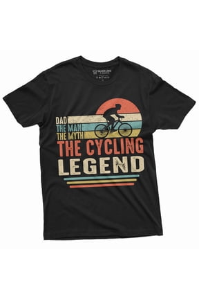 Men's Dad cycling legend shirt Father's day Gift Mens tee shirt bicycle cyclist father dad gifts tee (X-Large Black)