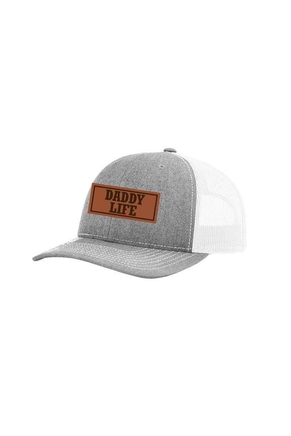 Trucker Hat 47% Cotton/28% Nylon/25% Polyester - Grandpa Life Father's Day Laser Engraved Patch