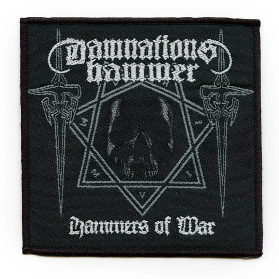 Men's Damnation's Hammer Hammer of War Embroidered Patch Black