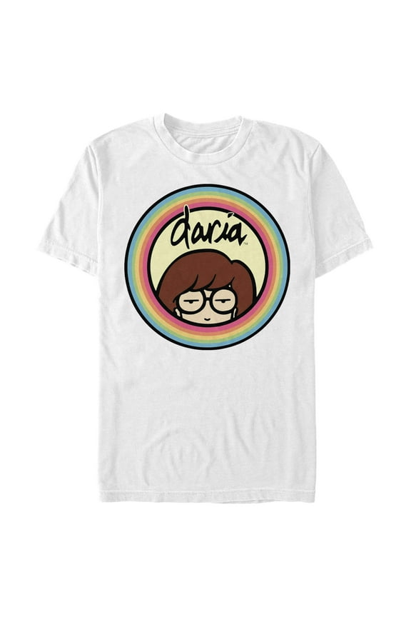 Men's Daria Rainbow Stripes Logo Graphic T-Shirt