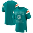 thumbnail image 1 of Men's Darius Rucker Collection by Fanatics Aqua Miami Dolphins Distressed Throwback Shoulder Stripe T-Shirt, 1 of 6