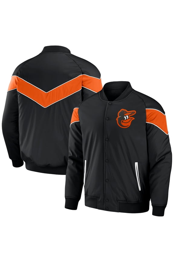 Men's Darius Rucker Collection by Fanatics Black Baltimore Orioles Baseball Raglan Full-Snap Jacket