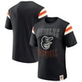thumbnail image 1 of Men's Darius Rucker Collection by Fanatics Black Baltimore Orioles Distressed Sleeve Stripe T-Shirt, 1 of 6