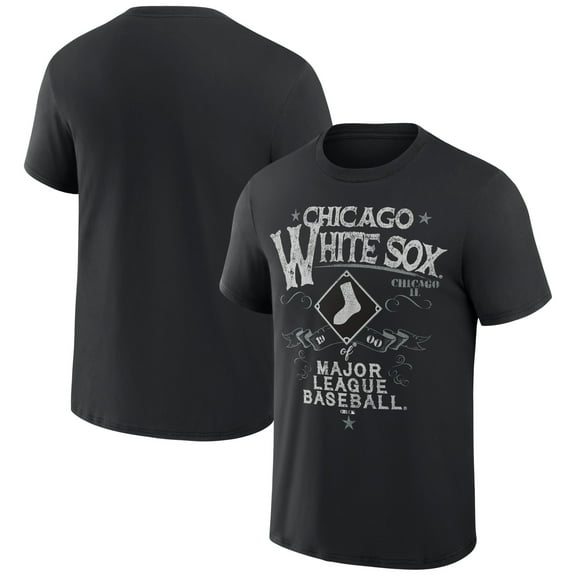 Men's Darius Rucker Collection by Fanatics Black Chicago White Sox Beach Splatter T-Shirt