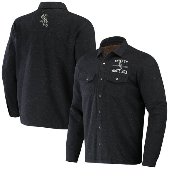 Men's Darius Rucker Collection by Fanatics Black Chicago White Sox Ringstop-Full-Snap Shacket