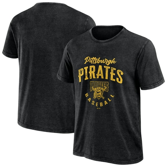 Men's Darius Rucker Collection by Fanatics Black Pittsburgh Pirates Cooperstown Collection Washed T-Shirt