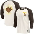 thumbnail image 1 of Men's Darius Rucker Collection by Fanatics Brown/White San Diego Padres Cooperstown Collection Raglan 3/4-Sleeve T-Shirt, 1 of 3