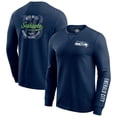thumbnail image 1 of Men's Darius Rucker Collection by Fanatics College Navy Seattle Seahawks Washed Waffle-Knit Long Sleeve T-Shirt, 1 of 3