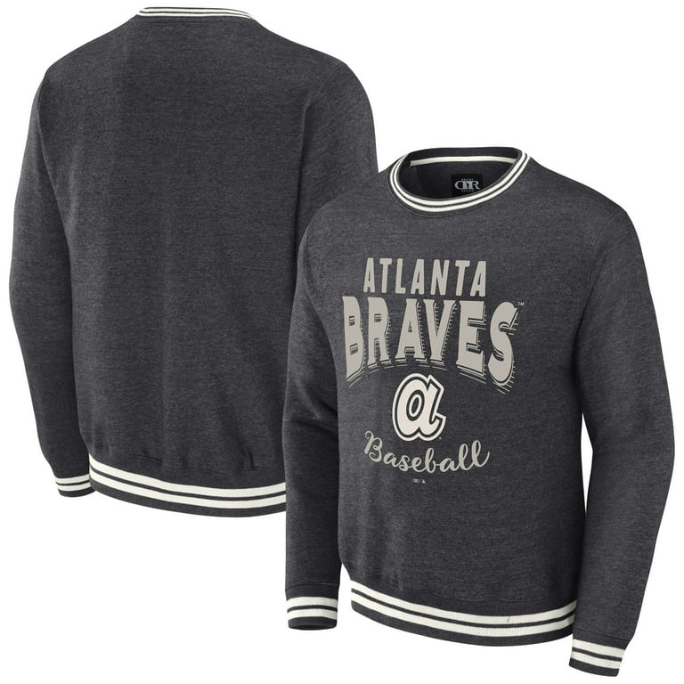 Men s Darius Rucker Collection by Fanatics Heather Charcoal Atlanta Braves Vintage Pullover Sweatshirt Walmart