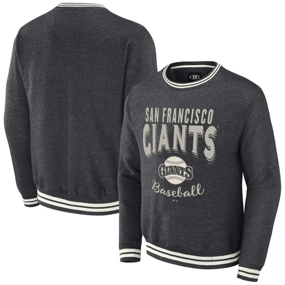 Men's Darius Rucker Collection by Fanatics Heather Charcoal San Francisco Giants Vintage Pullover Sweatshirt