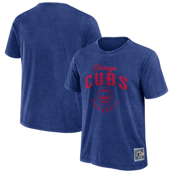 Men's Darius Rucker Collection by Fanatics Heather Royal Chicago Cubs Cooperstown Collection Washed T-Shirt