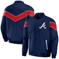thumbnail image 1 of Men's Darius Rucker Collection by Fanatics Navy Atlanta Braves Baseball Raglan Full-Snap Jacket, 1 of 3