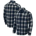 thumbnail image 1 of Men's Darius Rucker Collection by Fanatics Navy Denver Broncos Flannel Plaid Full-Snap Shirt, 1 of 6