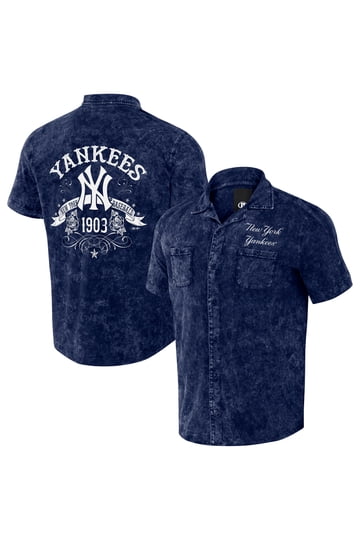 Yankees ボタンアップシャツ XL ネイビー Yankees Button Down Shirt