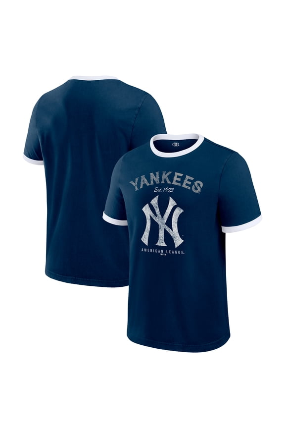 Men's Darius Rucker Collection by Fanatics  Navy New York Yankees Washed Ringer T-Shirt