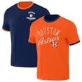 thumbnail image 1 of Men's Darius Rucker Collection by Fanatics Navy/Orange Houston Astros Two-Way Ringer Reversible T-Shirt, 1 of 5