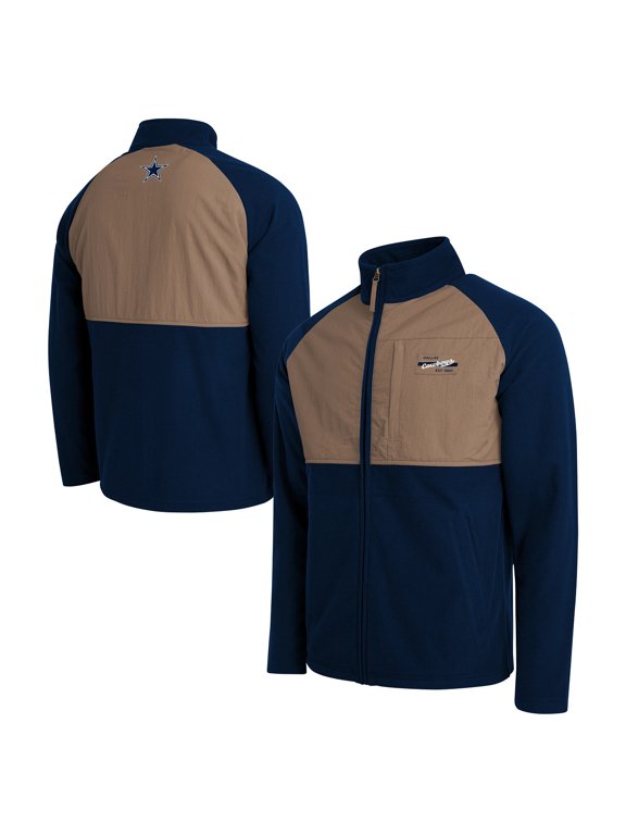 Men's Darius Rucker Collection by Fanatics Navy/Tan Dallas Cowboys Full-Zip Raglan Jacket