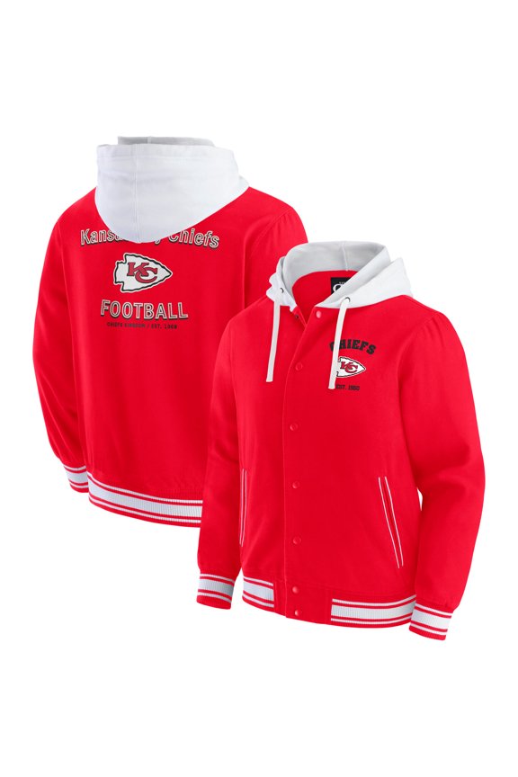 Men's Darius Rucker Collection by Fanatics Red Kansas City Chiefs Full-Snap Hoodie Jacket